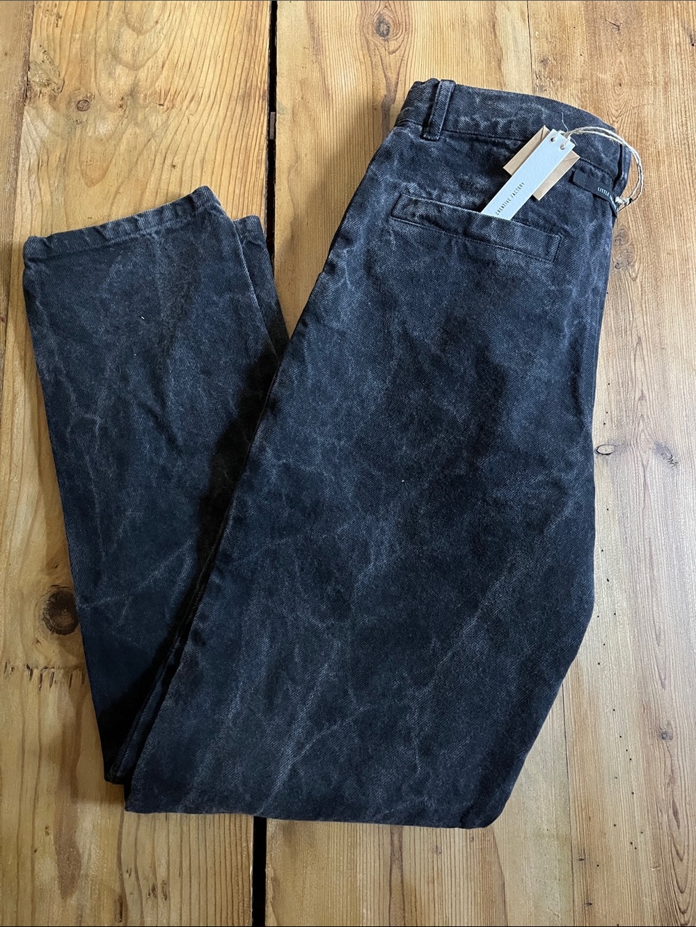 New! LITTLE CREATIVE FACTORY Girls 12 Faded Black Pleated Jeans
